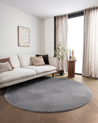 Tapis rond Japandi - Ovara Plano Gris