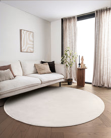 Tapis rond Japandi - Ovara Plano Beige