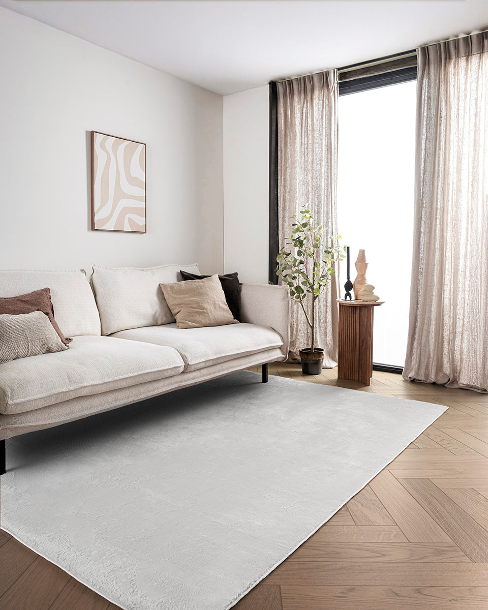 Tapis Japandi - Terra Plano Blanc Cassé