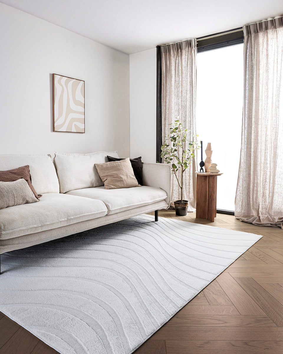 Tapis Japandi - Terra Maris Blanc Cassé