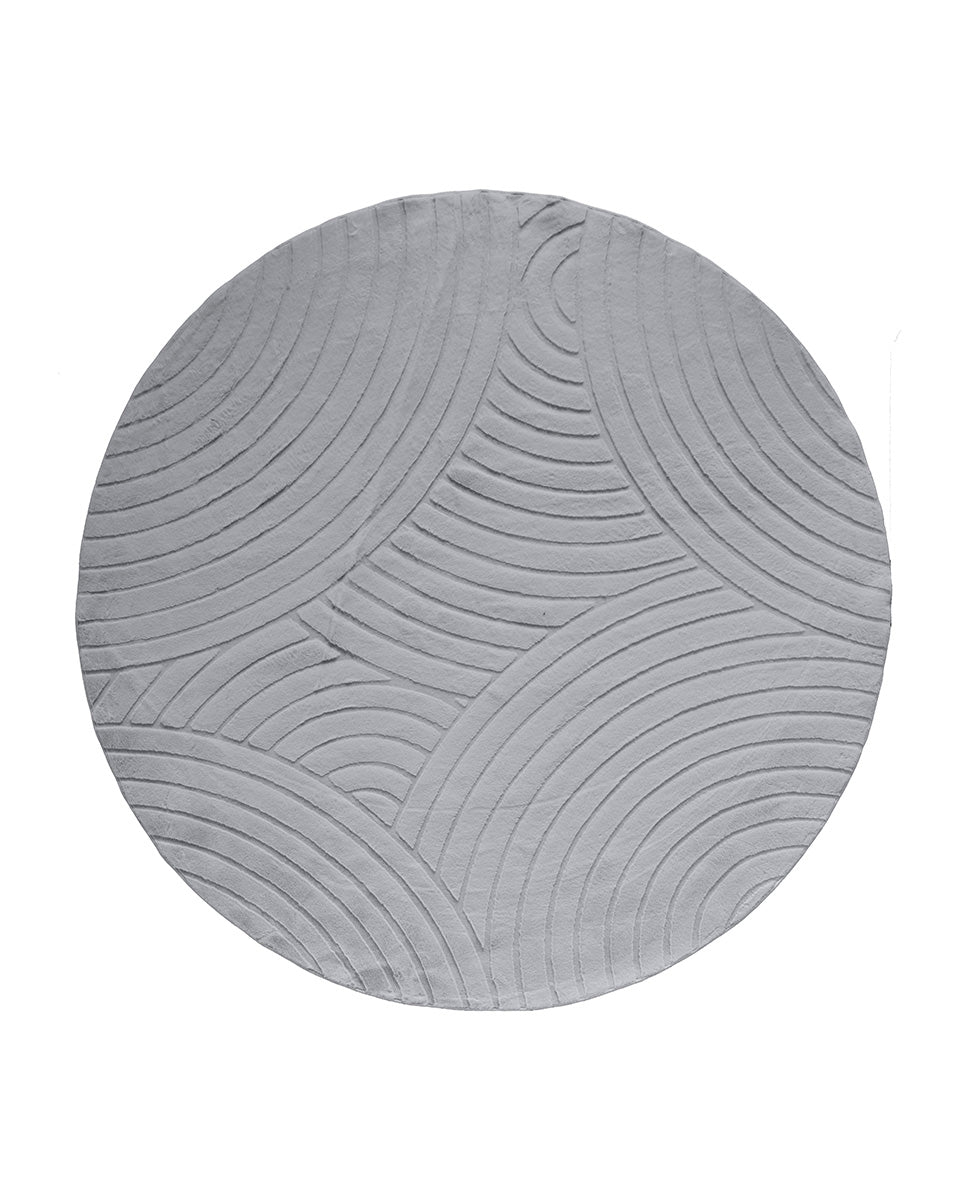 Tapis rond Japandi - Ovara Zenith Gris