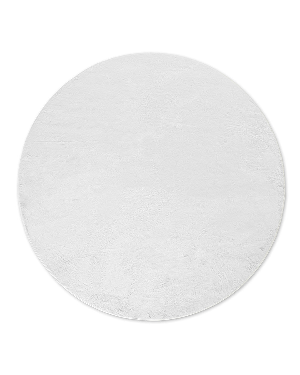 Tapis rond Japandi - Ovara Plano Blanc cassé