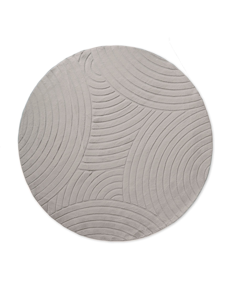 Tapis rond Japandi - Ovara Zenith Taupe