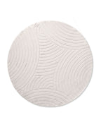 Rond Japandi Vloerkleed - Ovara Zenith Beige
