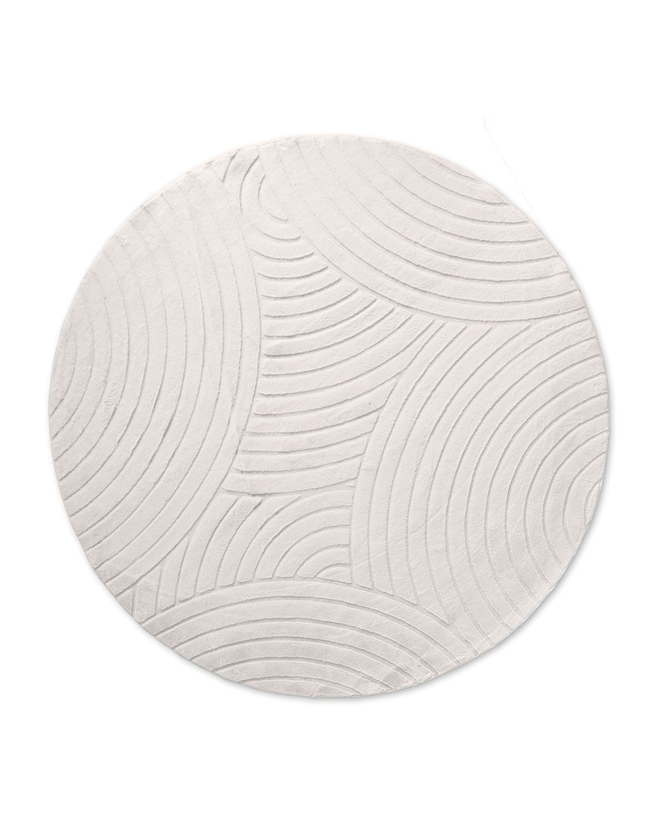 Tapis rond Japandi - Ovara Zenith Beige