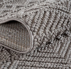 Tapis de couloir style Japandi - HELIX 2202 SILVER