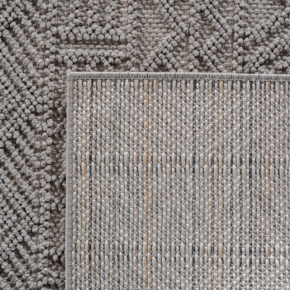 Tapis de couloir style Japandi - HELIX 2202 SILVER