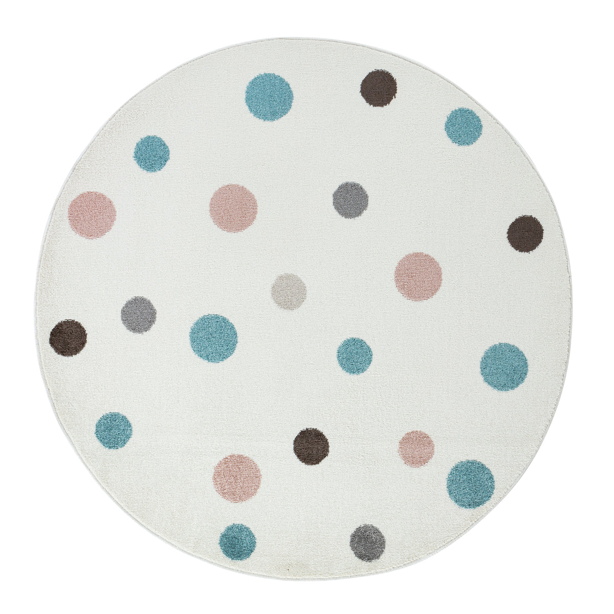Tapis pour enfant - Dotti rond blanc