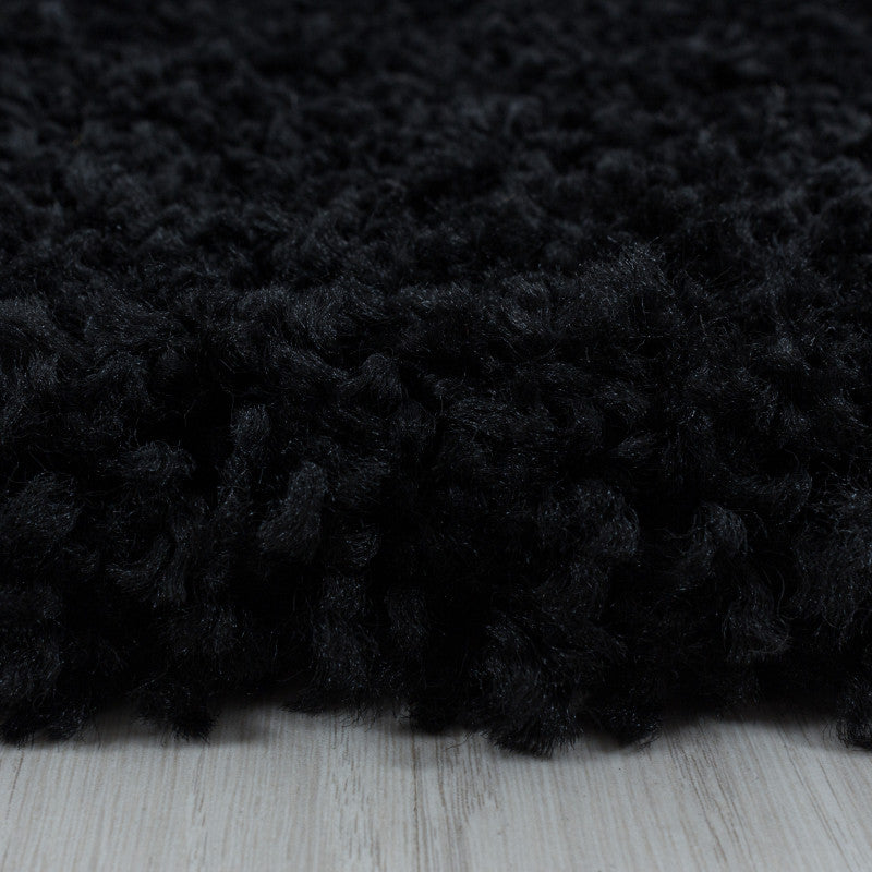 Tapis Shaggy à poils longs - SYDNEY 3000 NOIR