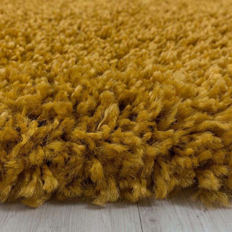 Rond Shaggy Hoogpolig Vloerkleed - SYDNEY 3000 GOLD