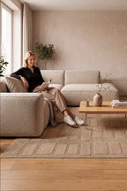 Tapis Japandi Linea Block Beige