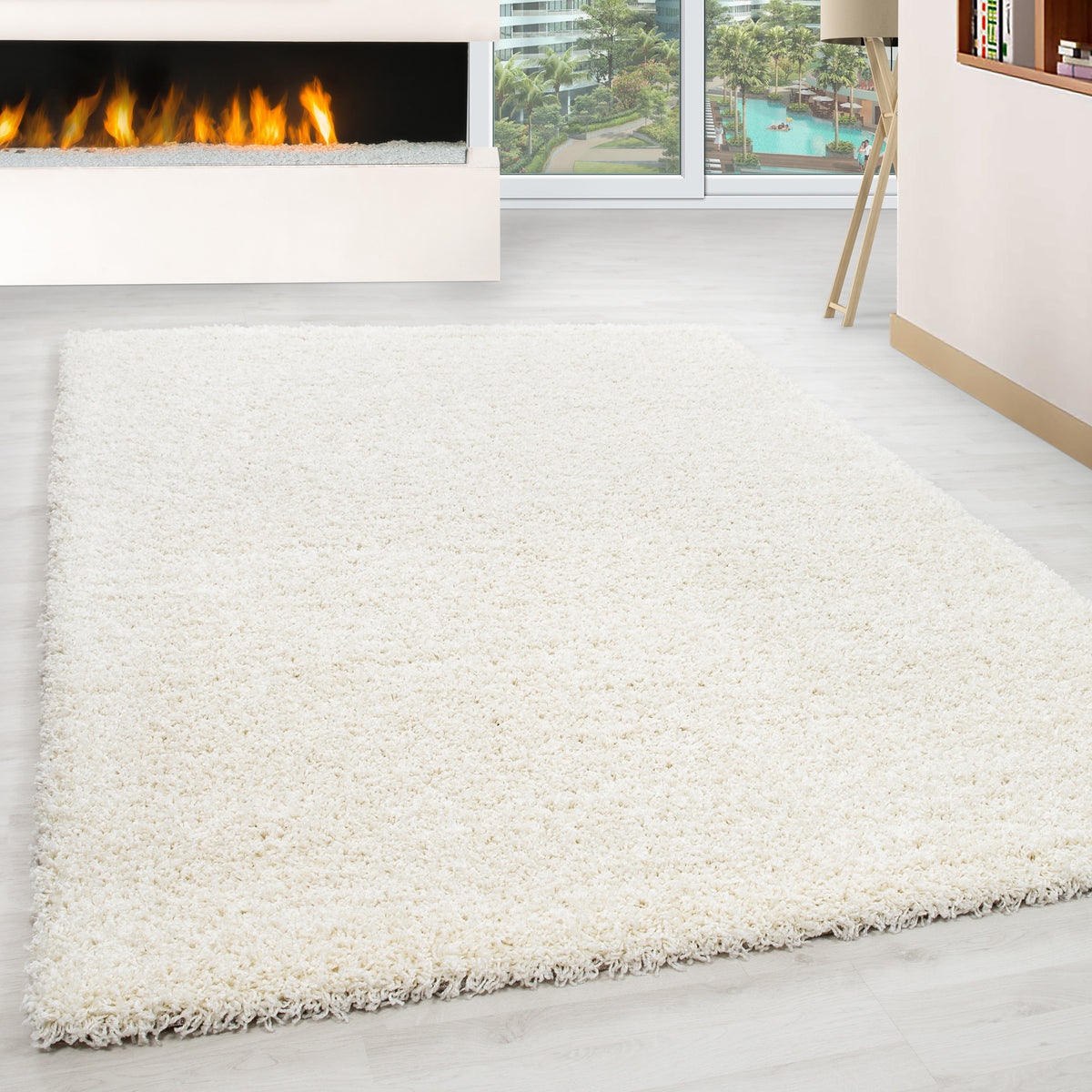 Tapis Shaggy à poils longs - LIFE 1500 CRÈME