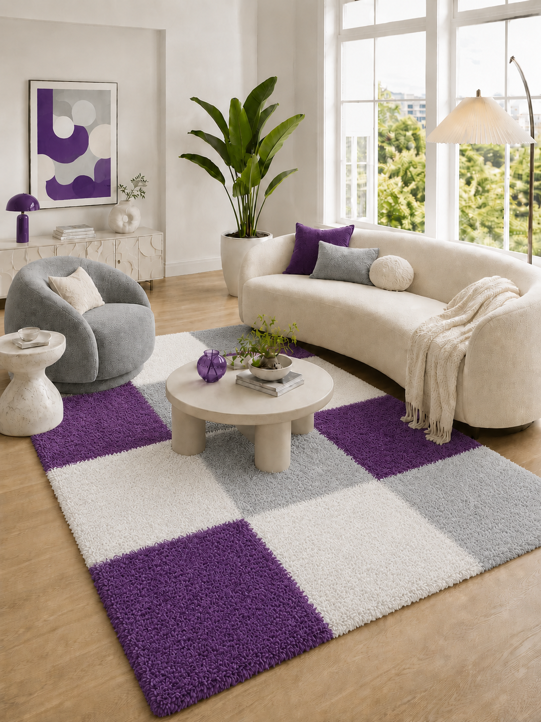 Tapis Shaggy à poils longs - LIFE 1501 LILAS