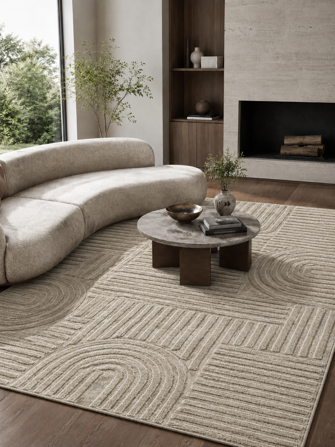 Tapis Japandi - ART 1121 BEIGE