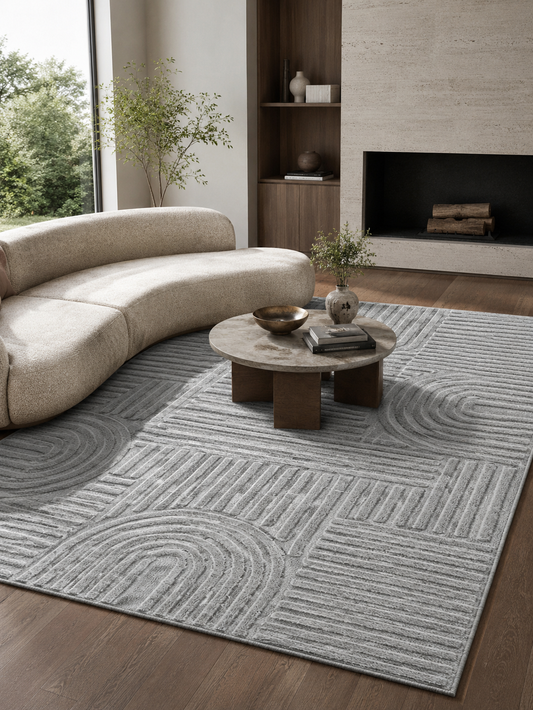 Tapis Japandi - ART 1121 SILVER