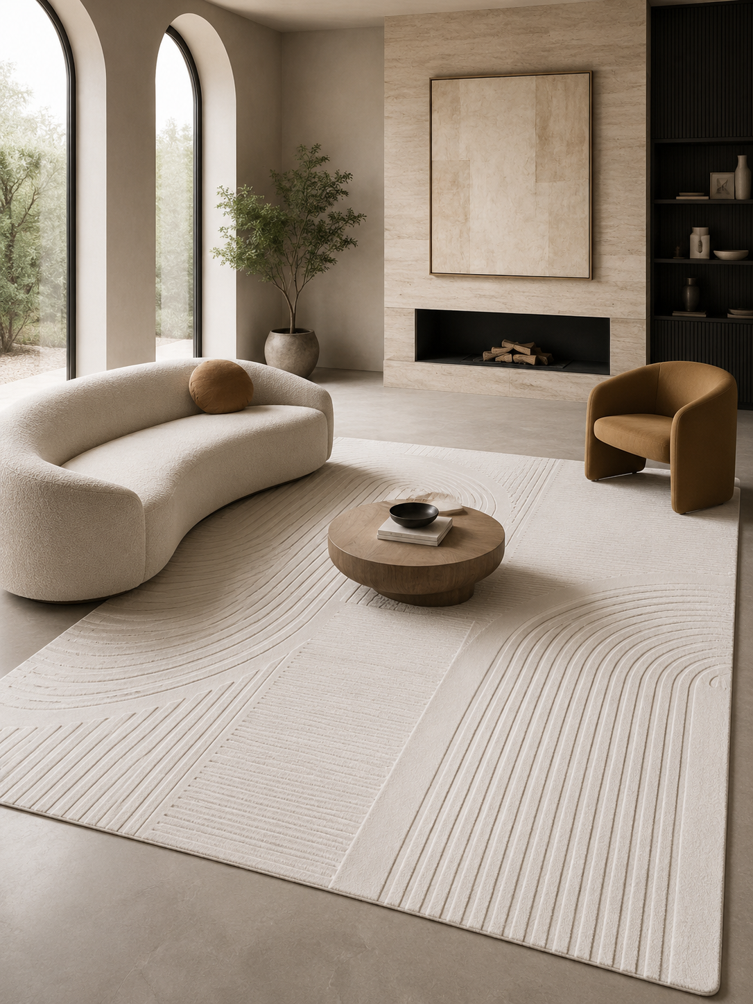 Tapis Japandi - POMPEI 1612 CRÈME
