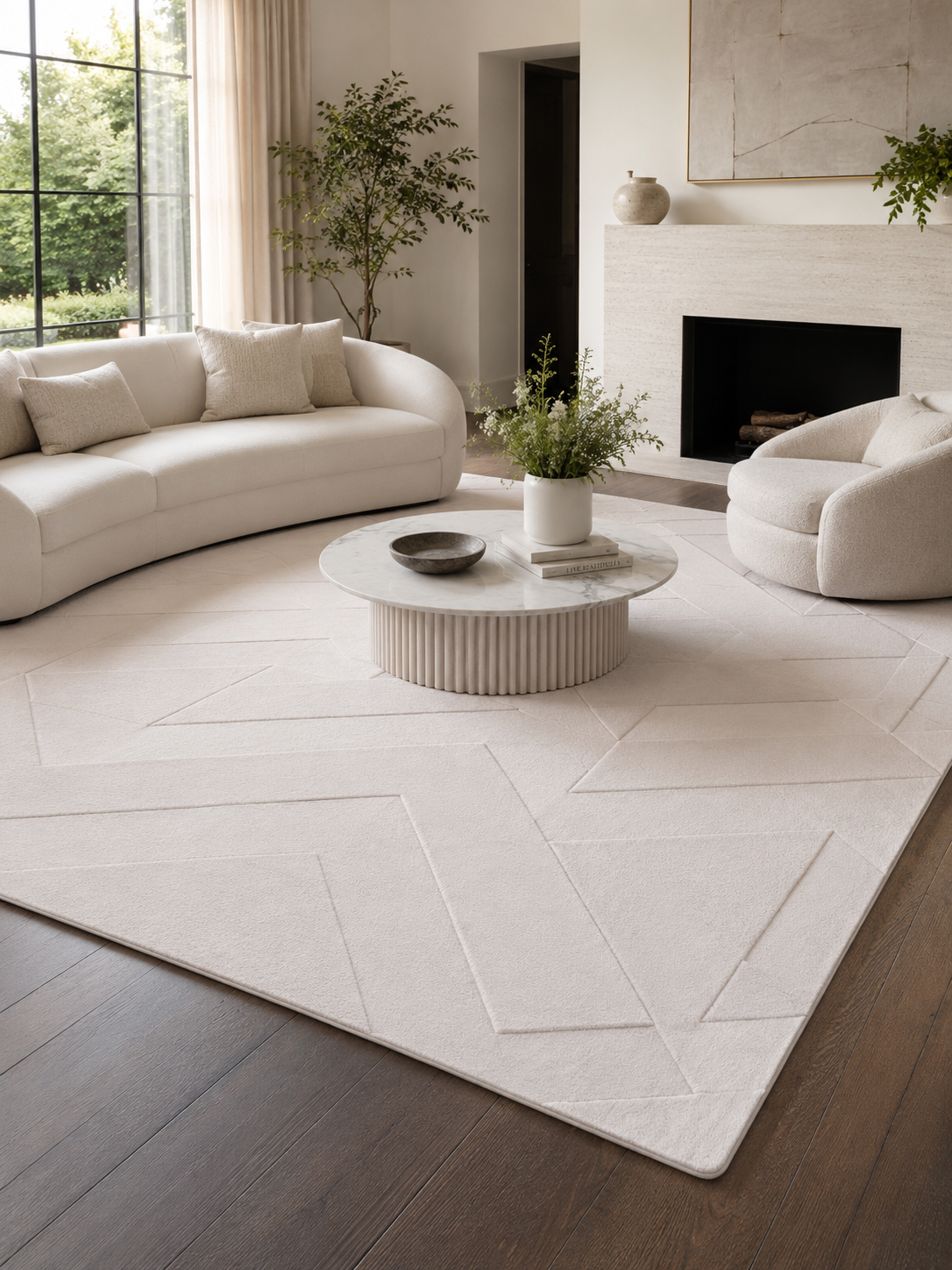Tapis Japandi - POMPEI 1613 CRÈME