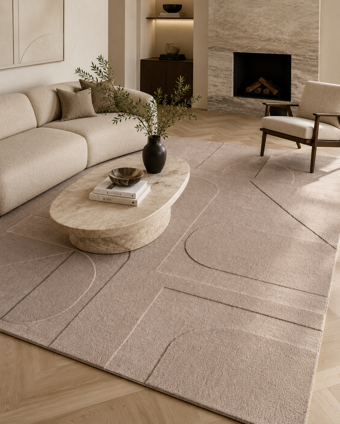 Tapis Japandi - POMPEI 1614 BEIGE