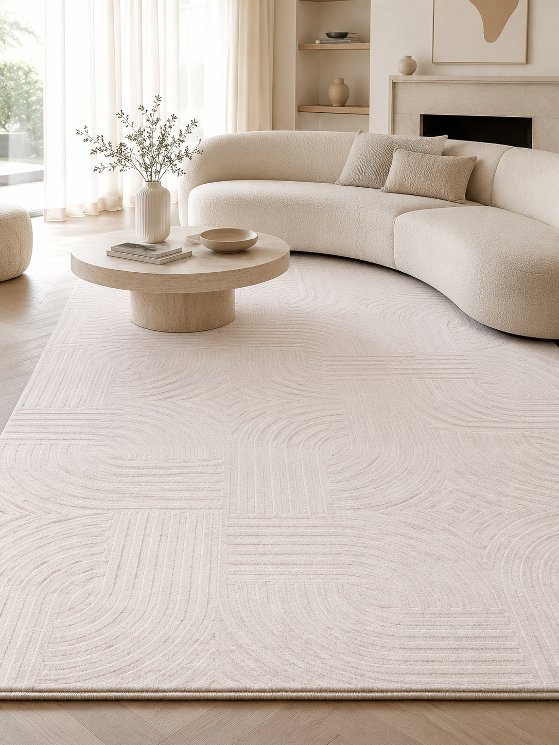 Tapis Japandi - SAHARA 1112 CRÈME