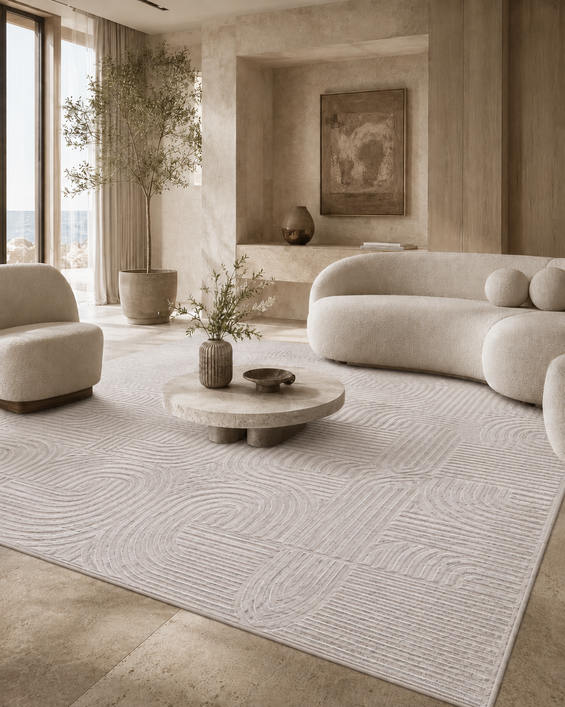 Tapis Japandi - SAHARA 1112 SILVER