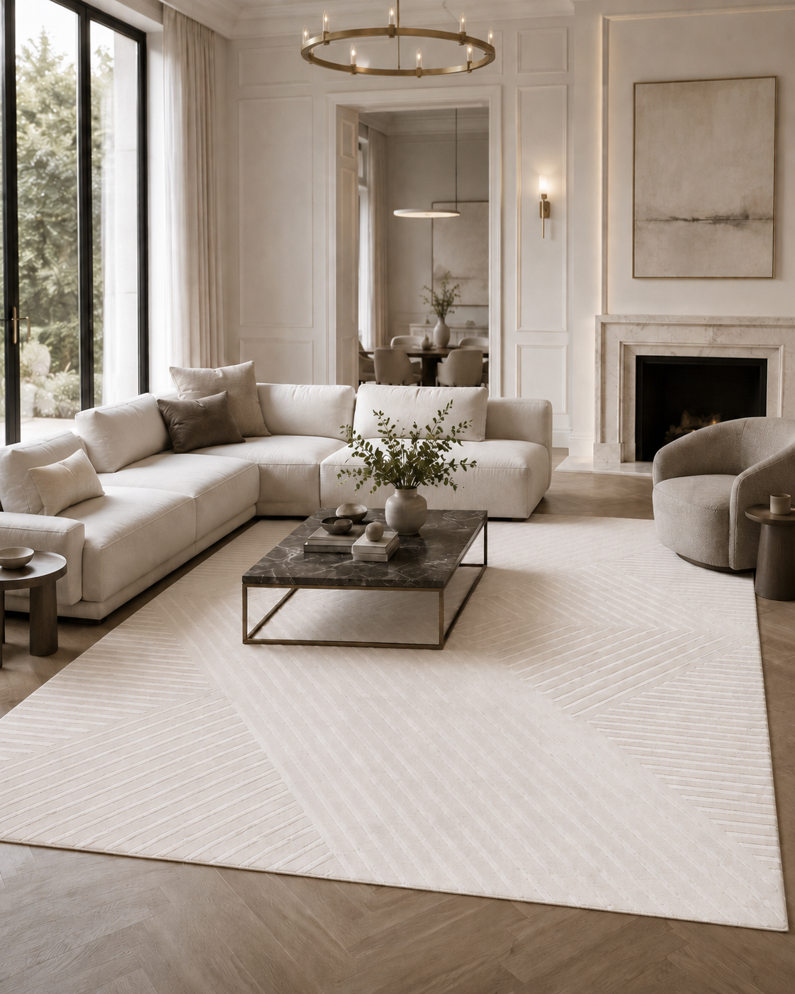 Tapis Japandi - SAHARA 1115 CRÈME