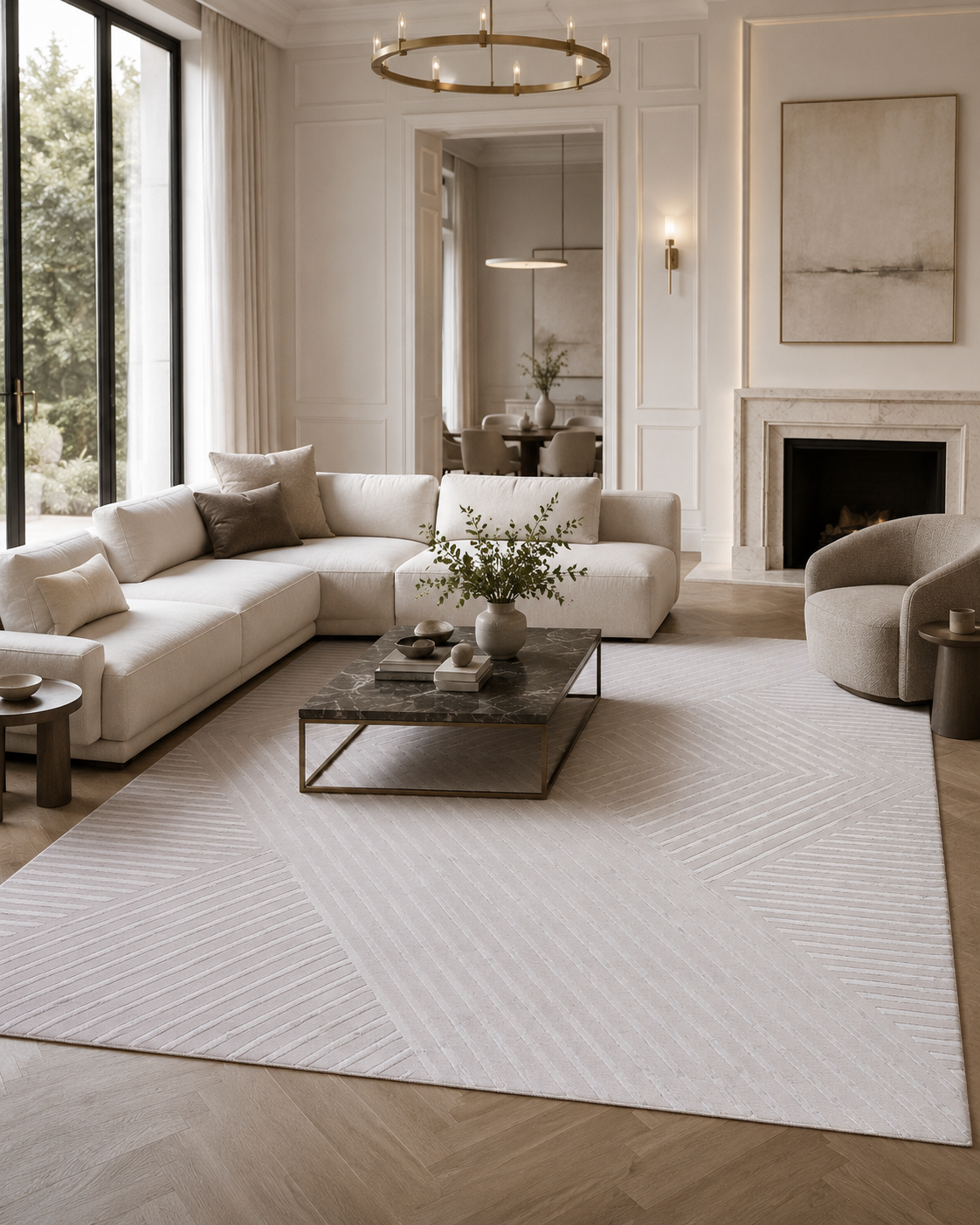 Tapis Japandi - SAHARA 1115 SILVER