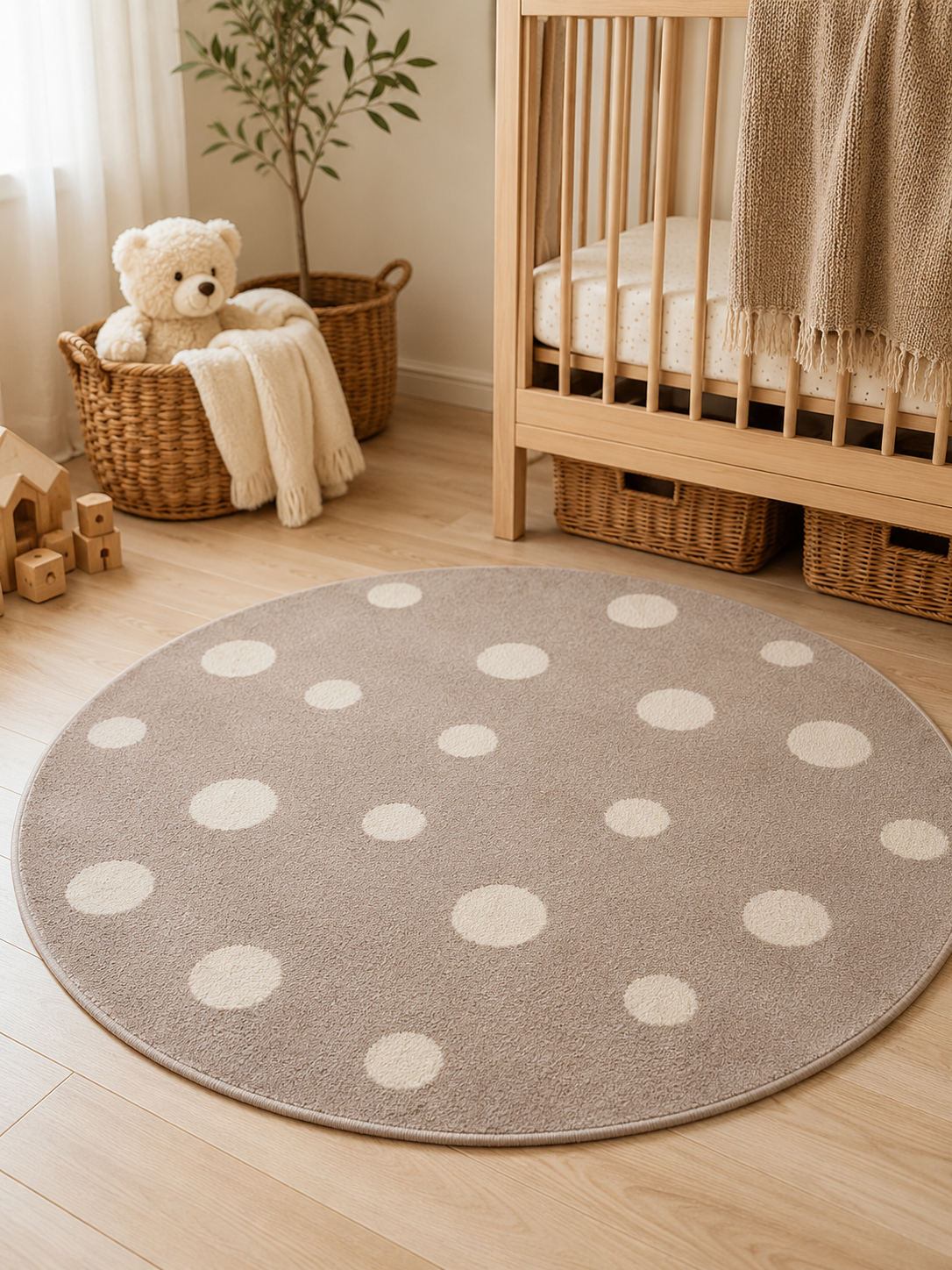 Tapis Enfant - Rond Dotti Beige