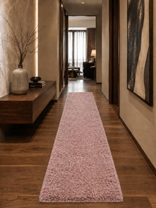 Tapis de couloir à poils longs - FLUFFY 3500 ROSE