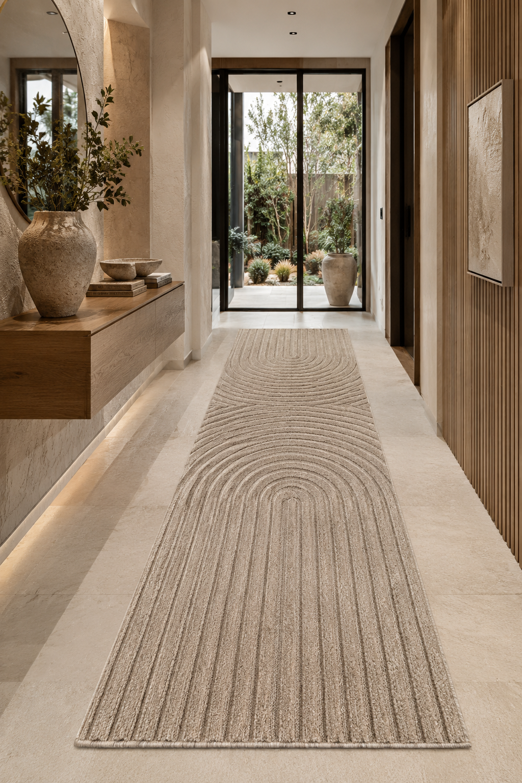 Tapis de couloir Japandi - ART 1122 BEIGE