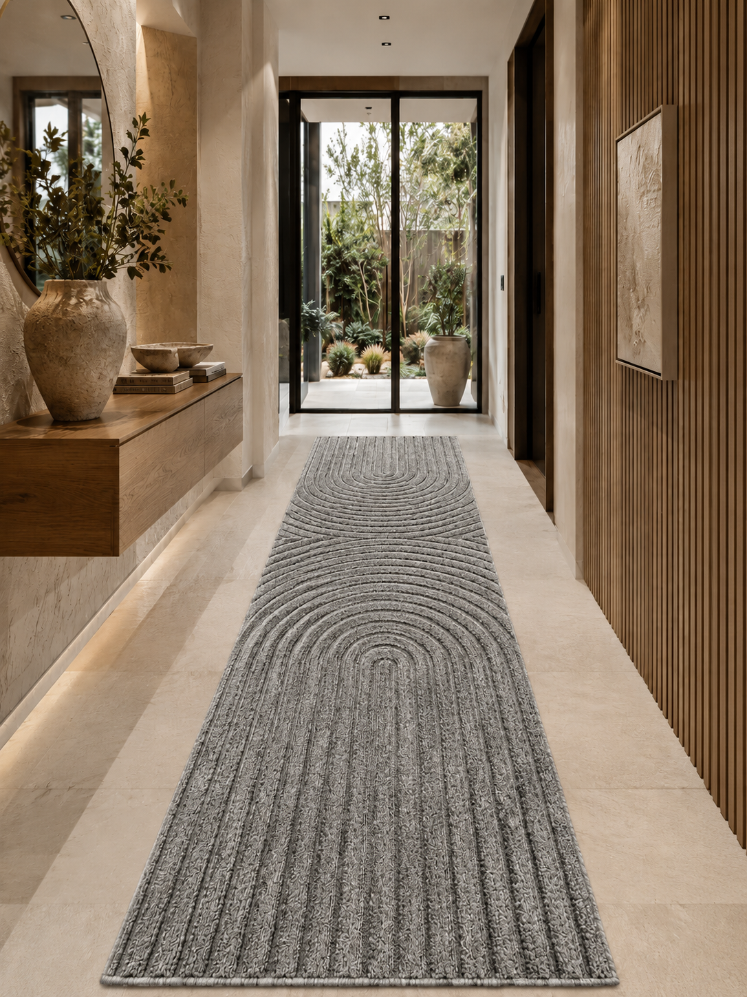 Tapis de couloir Japandi - ART 1122 SILVER