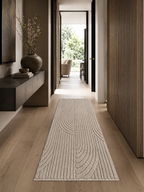 Loper Japandi Vloerkleed - HELIX 2201 BEIGE