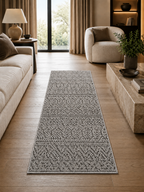 Tapis de couloir style Japandi - HELIX 2202 SILVER