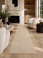 Tapis de couloir style Japandi - HELIX 2203 BEIGE