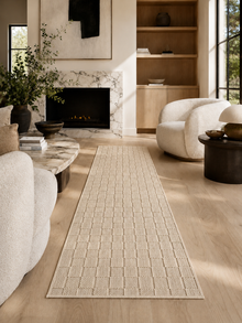 Tapis de couloir style Japandi - HELIX 2203 BEIGE