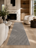 Loper Japandi Vloerkleed - HELIX 2203 SILVER