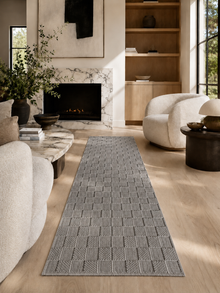 Tapis de couloir Japandi - HELIX 2203 SILVER