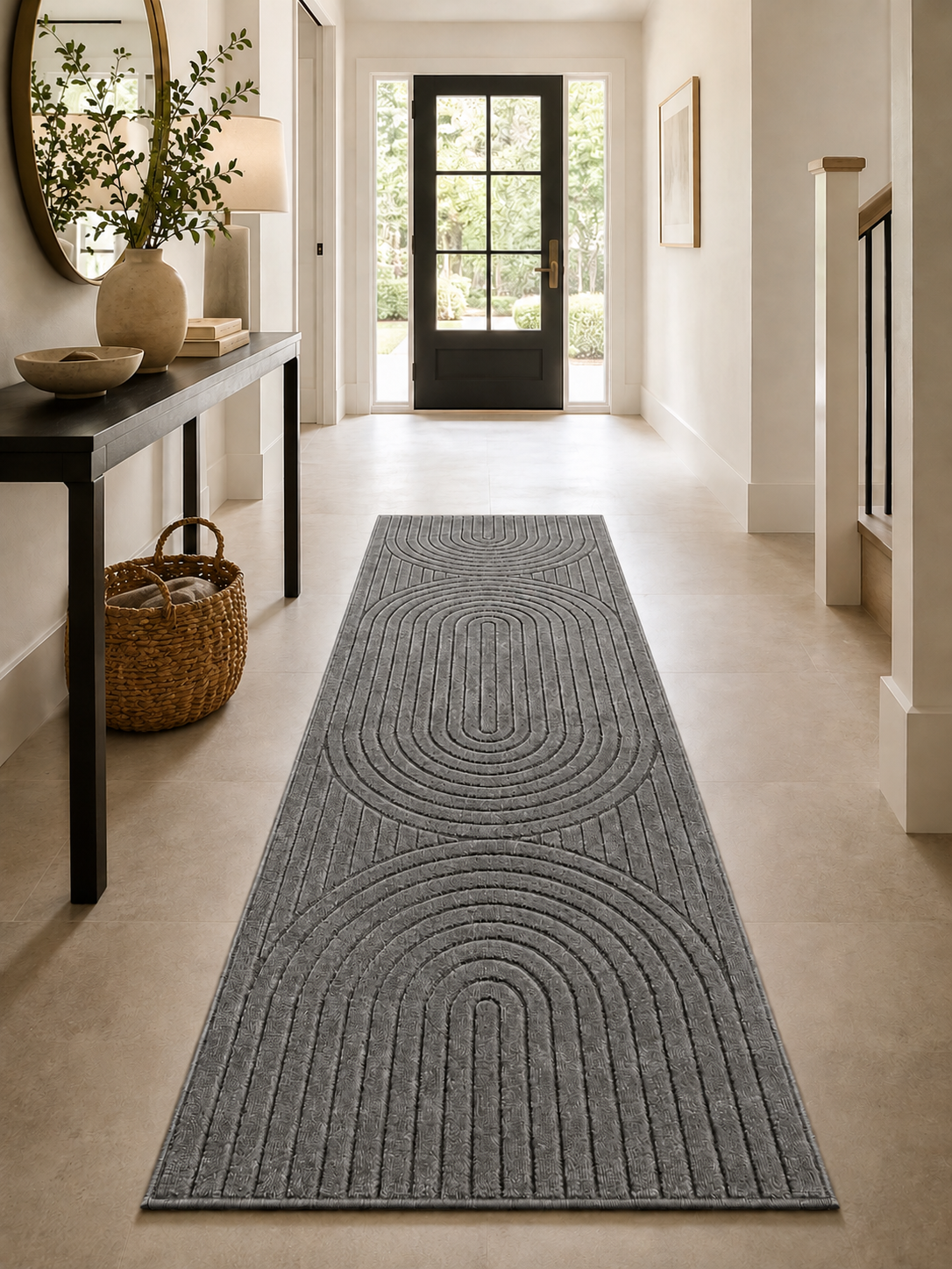 Tapis de couloir Japandi - NOVA 1201 SILVER