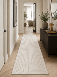 Tapis de couloir Japandi - NOVA 1202 CRÈME
