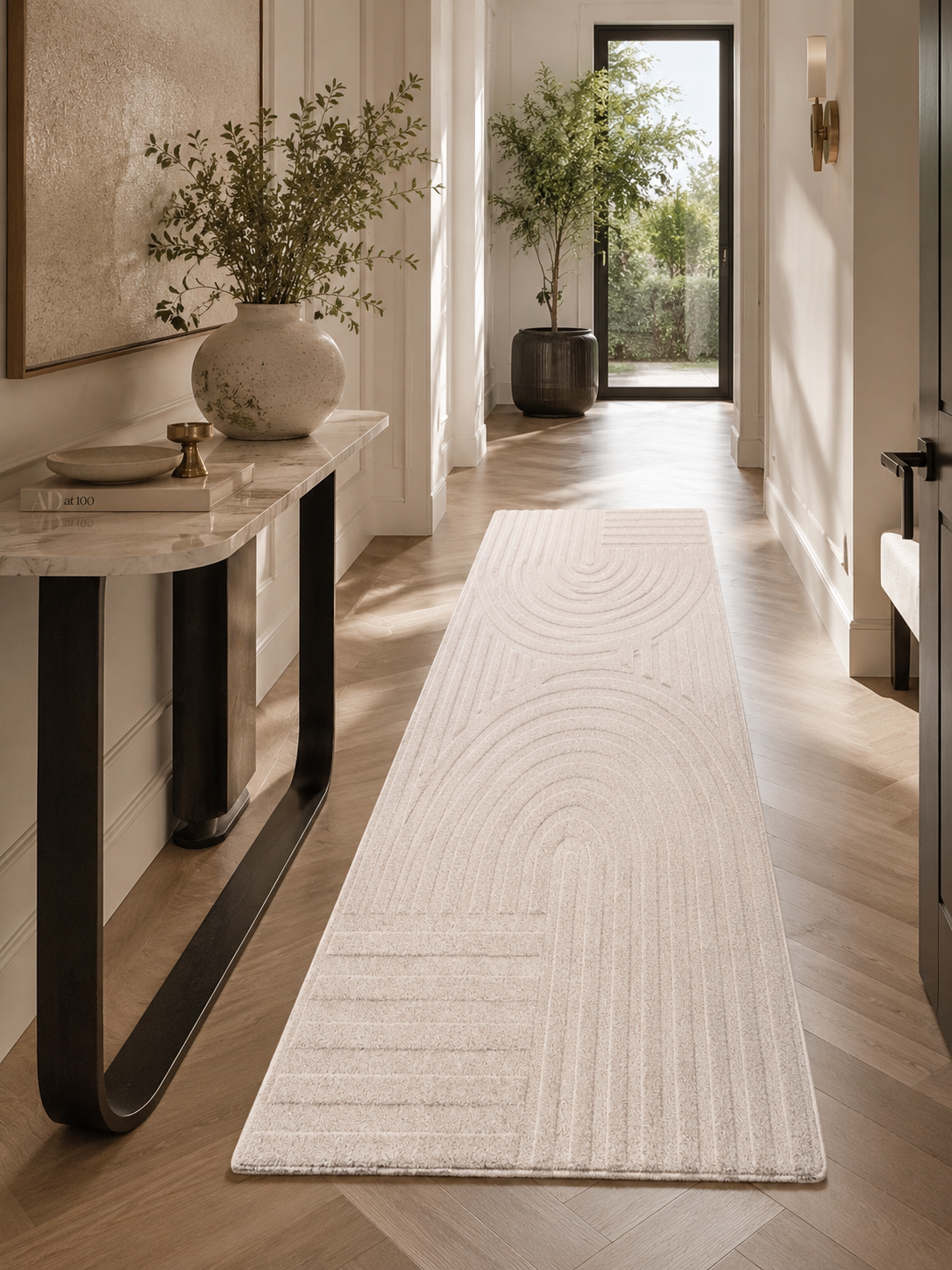 Tapis de couloir Japandi - POMPEI 1611 CREAM