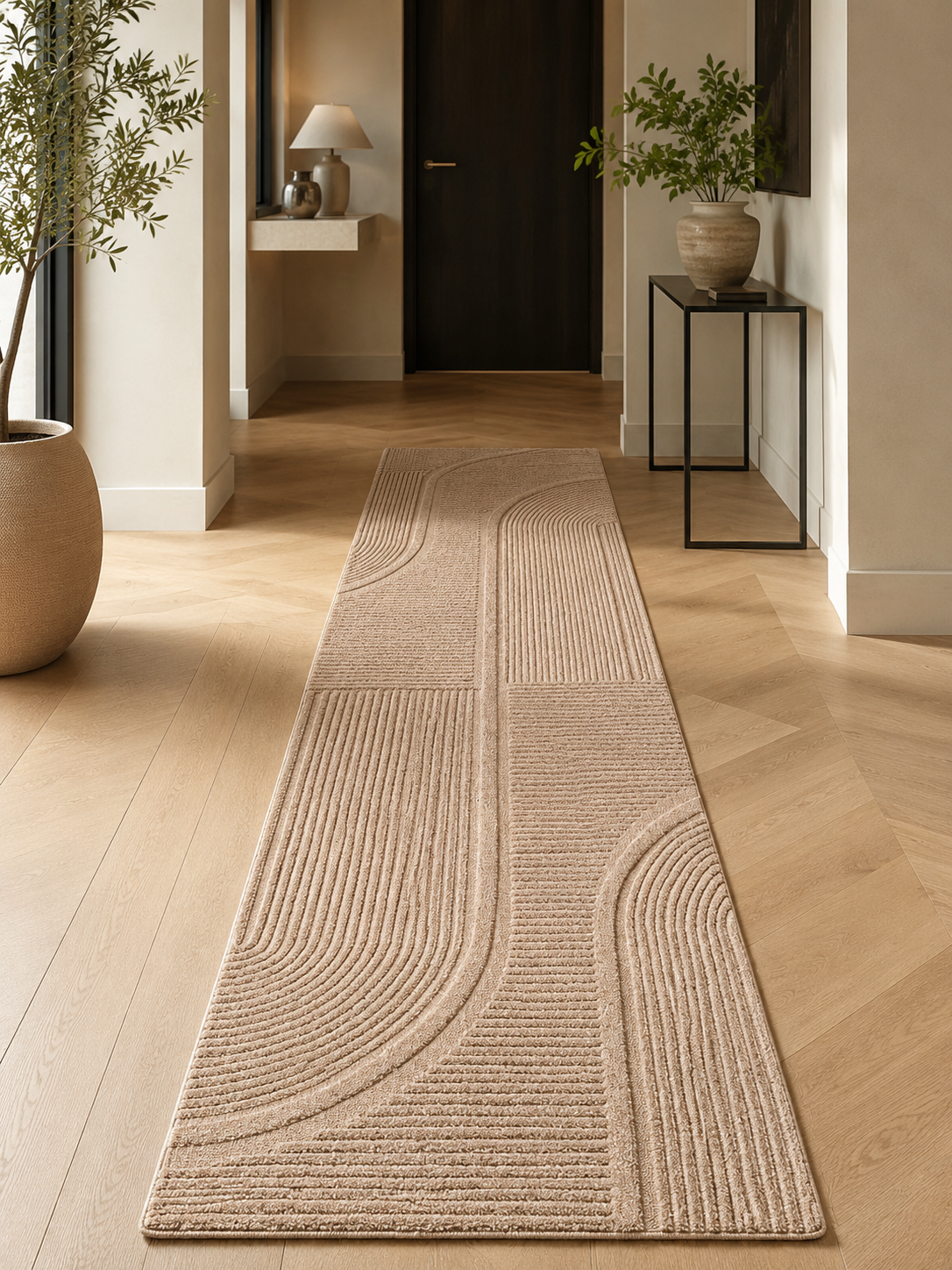 Tapis de couloir Japandi - POMPEI 1612 BEIGE