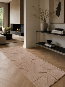 Tapis de couloir style Japandi - POMPEI 1613 BEIGE
