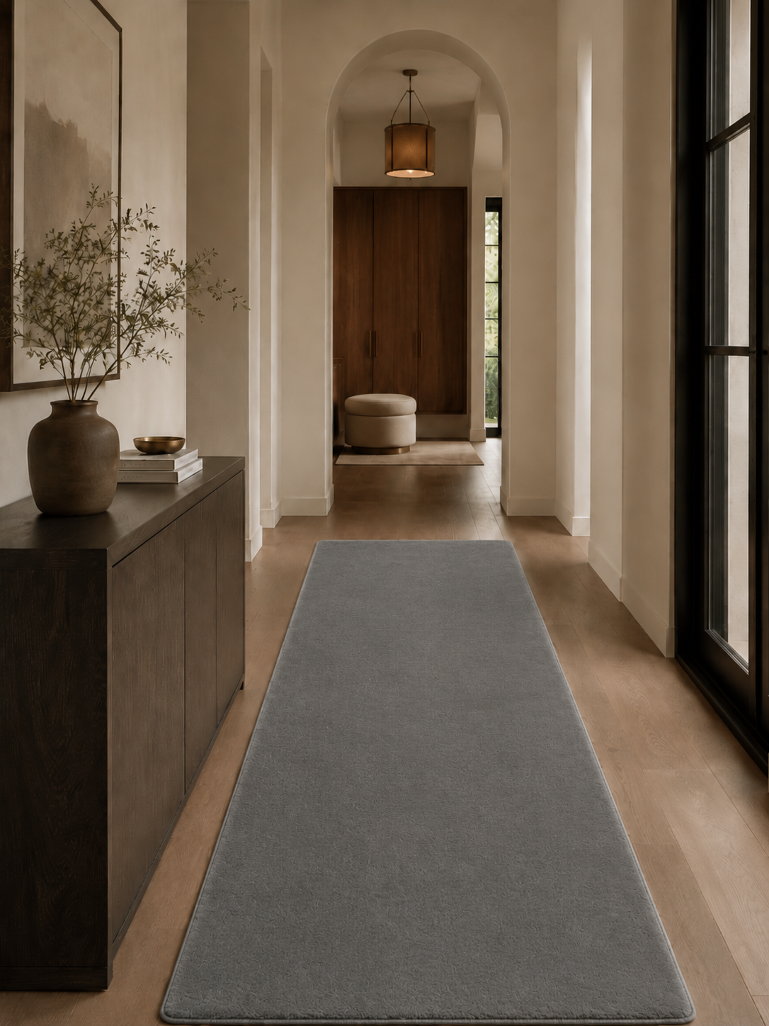Tapis de couloir moderne - JOY 1400 GREY