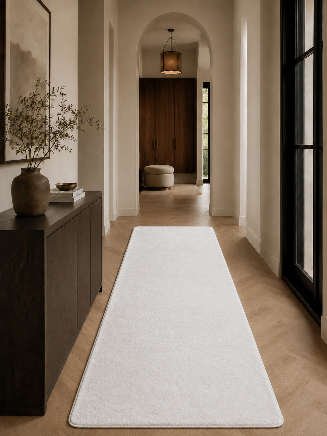 Tapis moderne chemin de table - JOY 1400 WHITE