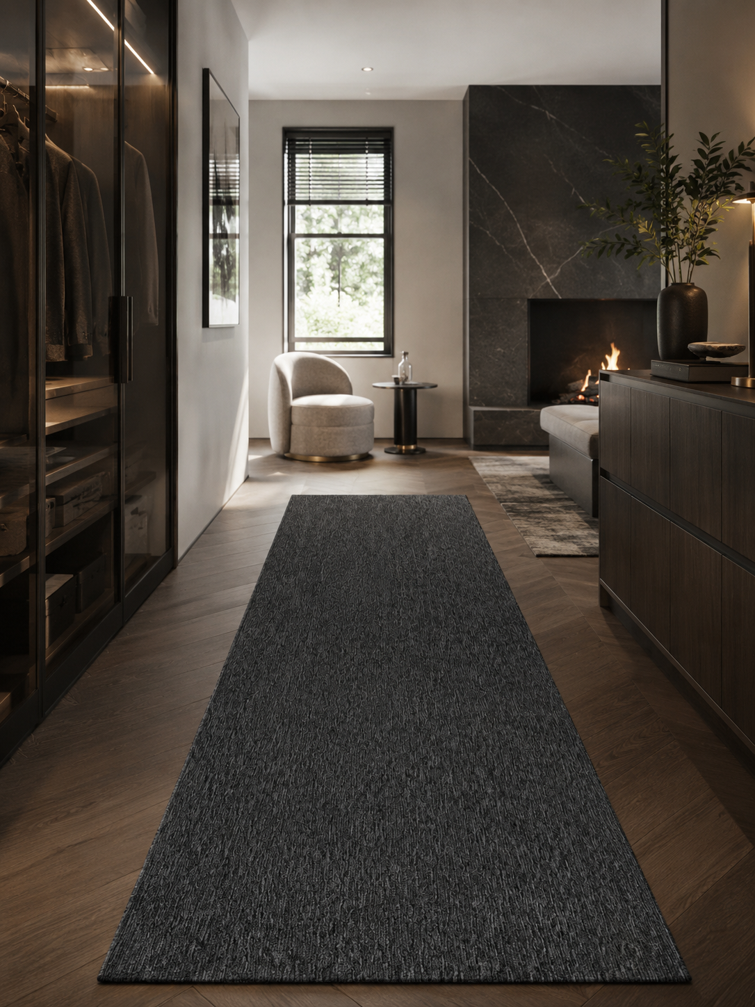 Tapis de couloir moderne - NIZZA 1800 ANTHRAZIT