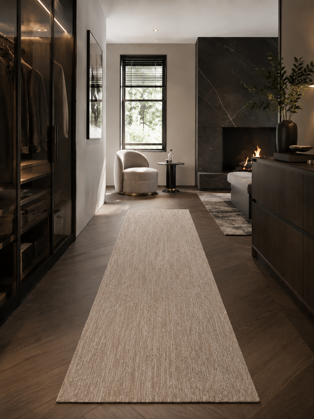 Tapis de couloir moderne - NIZZA 1800 BEIGE