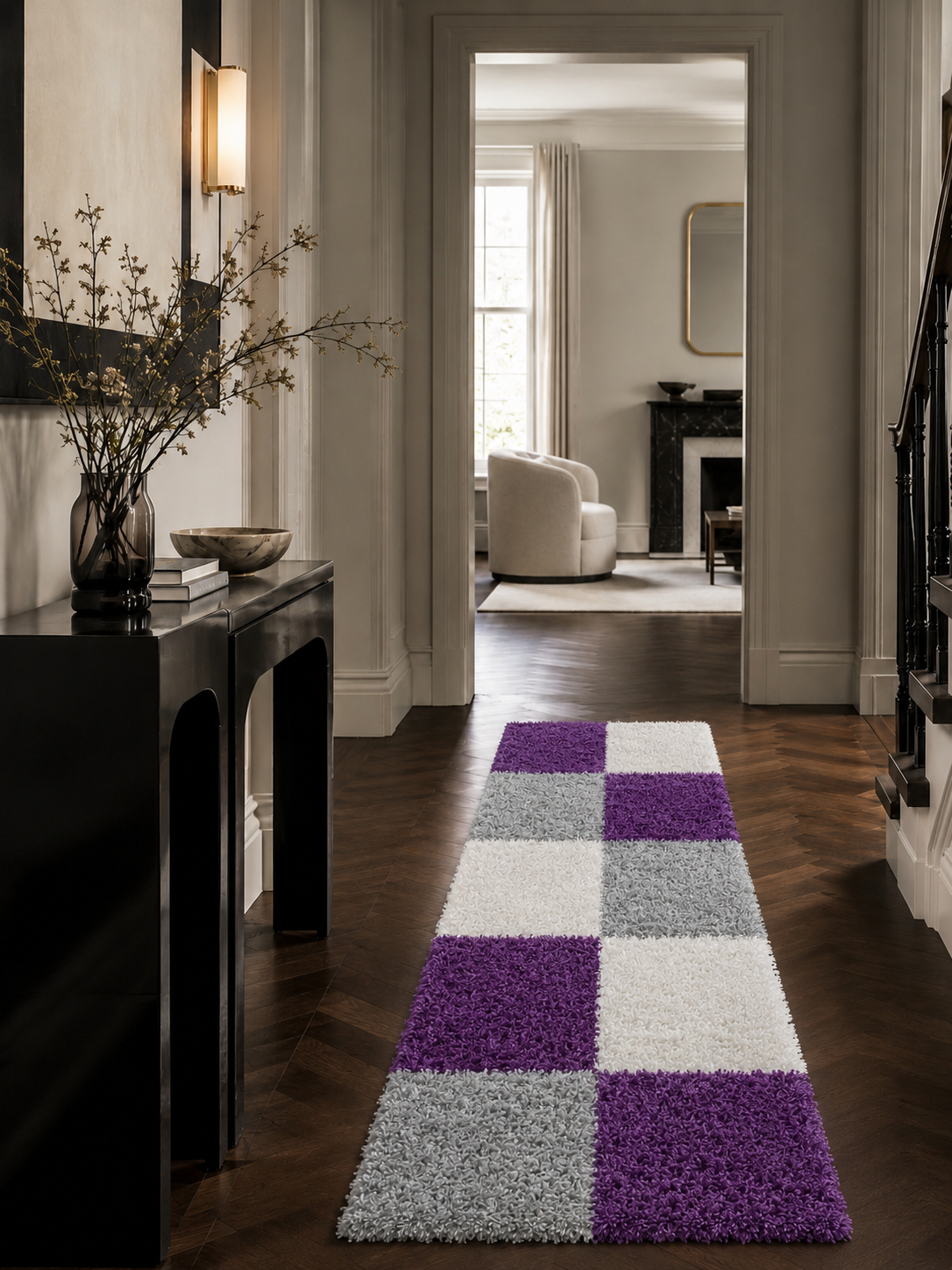 Tapis de couloir Shaggy à poils longs - LIFE 1501 LILAS