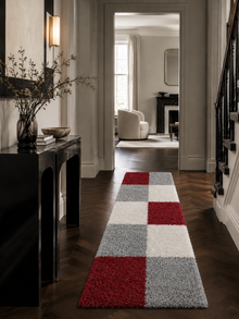 Tapis de couloir Shaggy à poils longs - LIFE 1501 ROUGE