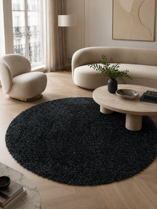 Tapis rond à poils longs - FLUFFY 3500 ANTHRACITE