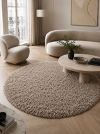 Tapis rond à poils longs - FLUFFY 3500 BEIGE