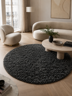 Tapis rond à poils longs - FLUFFY 3500 GREY